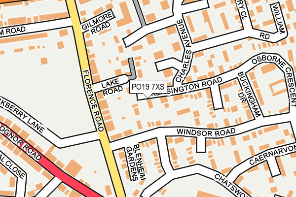 PO19 7XS map - OS OpenMap – Local (Ordnance Survey)
