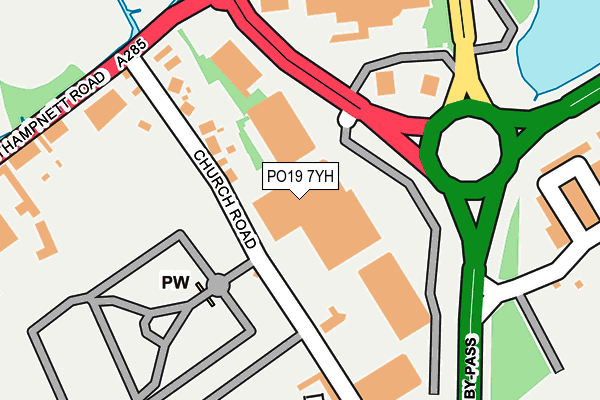 PO19 7YH map - OS OpenMap – Local (Ordnance Survey)