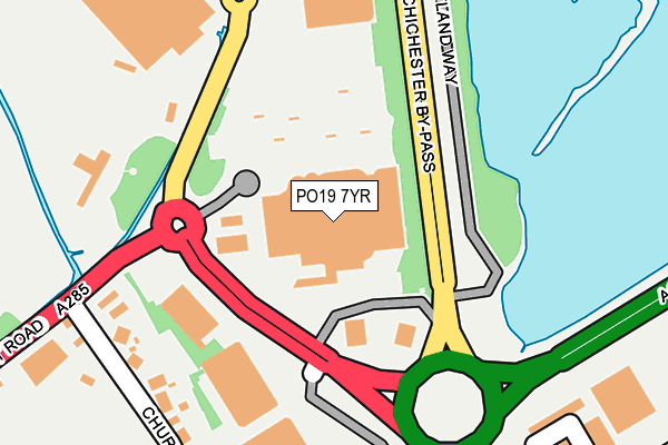 PO19 7YR map - OS OpenMap – Local (Ordnance Survey)