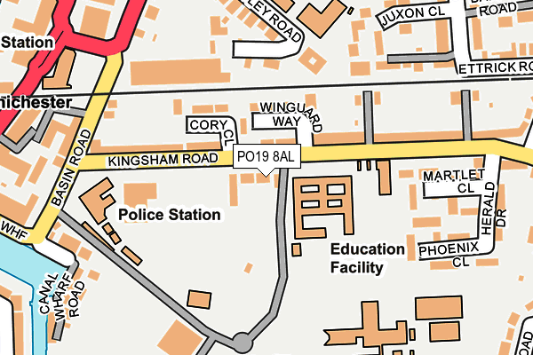 PO19 8AL map - OS OpenMap – Local (Ordnance Survey)