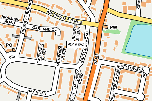 PO19 8AZ map - OS OpenMap – Local (Ordnance Survey)