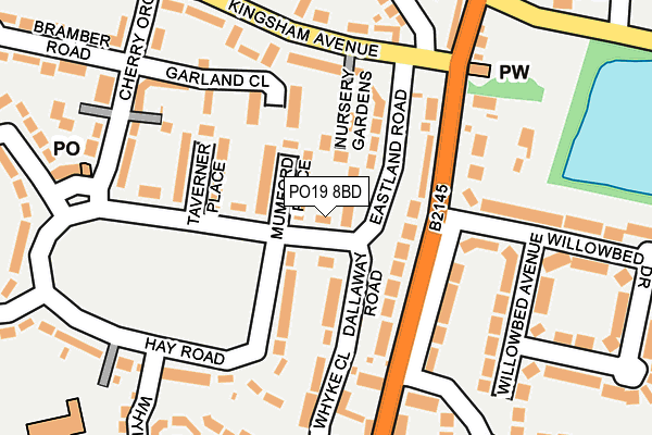 PO19 8BD map - OS OpenMap – Local (Ordnance Survey)