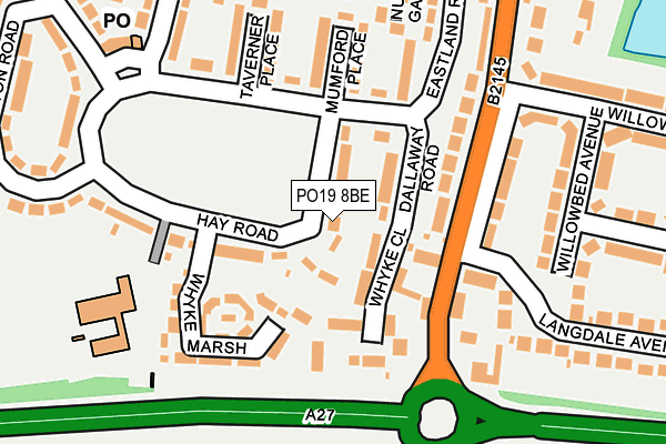 PO19 8BE map - OS OpenMap – Local (Ordnance Survey)