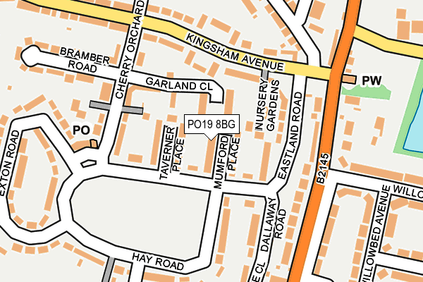 PO19 8BG map - OS OpenMap – Local (Ordnance Survey)