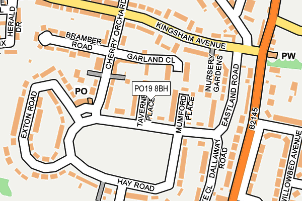 PO19 8BH map - OS OpenMap – Local (Ordnance Survey)