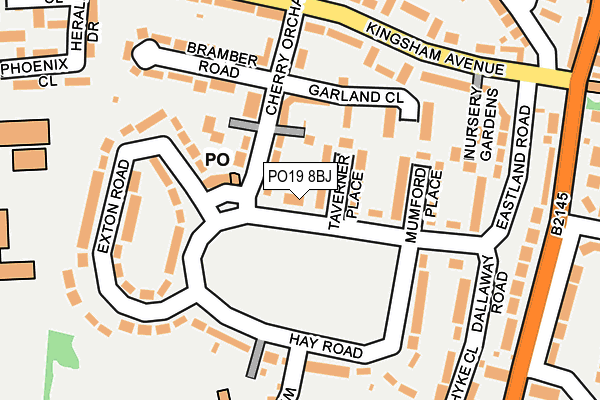 PO19 8BJ map - OS OpenMap – Local (Ordnance Survey)