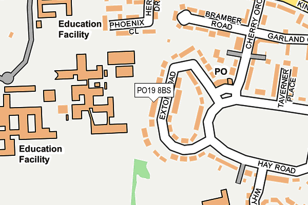 PO19 8BS map - OS OpenMap – Local (Ordnance Survey)