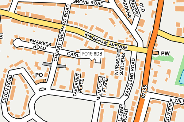 PO19 8DB map - OS OpenMap – Local (Ordnance Survey)