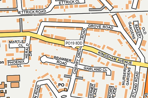 PO19 8DD map - OS OpenMap – Local (Ordnance Survey)
