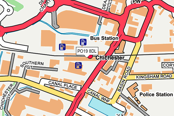 PO19 8DL map - OS OpenMap – Local (Ordnance Survey)