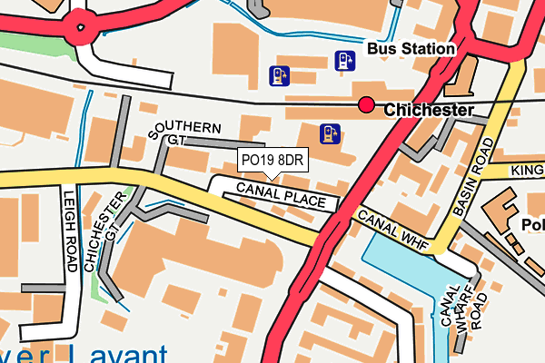 PO19 8DR map - OS OpenMap – Local (Ordnance Survey)