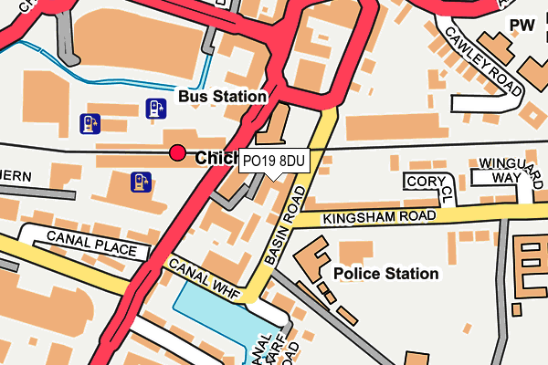 PO19 8DU map - OS OpenMap – Local (Ordnance Survey)