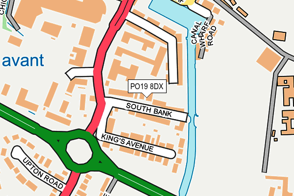 PO19 8DX map - OS OpenMap – Local (Ordnance Survey)