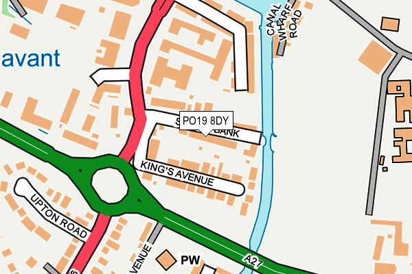 PO19 8DY map - OS OpenMap – Local (Ordnance Survey)