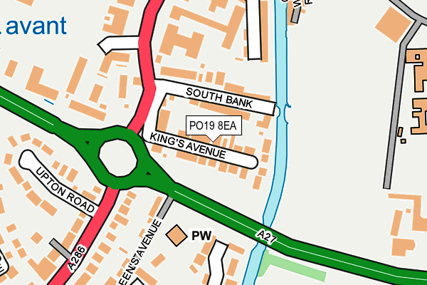 PO19 8EA map - OS OpenMap – Local (Ordnance Survey)