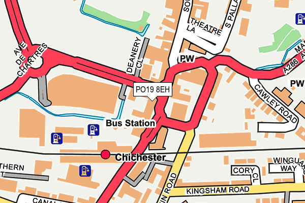 PO19 8EH map - OS OpenMap – Local (Ordnance Survey)