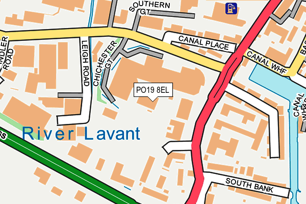 PO19 8EL map - OS OpenMap – Local (Ordnance Survey)