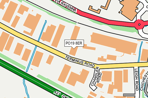 PO19 8ER map - OS OpenMap – Local (Ordnance Survey)