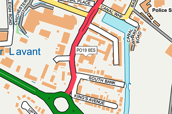 PO19 8ES map - OS OpenMap – Local (Ordnance Survey)