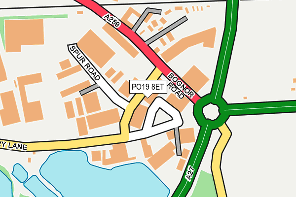 PO19 8ET map - OS OpenMap – Local (Ordnance Survey)