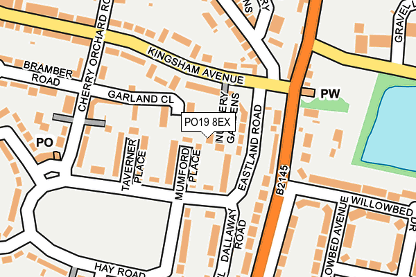 PO19 8EX map - OS OpenMap – Local (Ordnance Survey)