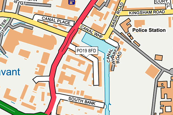 PO19 8FD map - OS OpenMap – Local (Ordnance Survey)