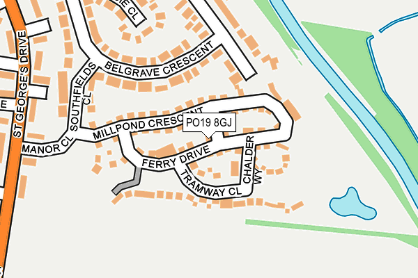 PO19 8GJ map - OS OpenMap – Local (Ordnance Survey)