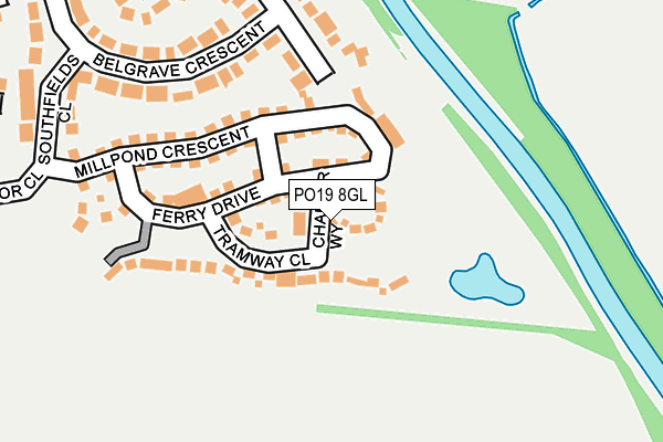 PO19 8GL map - OS OpenMap – Local (Ordnance Survey)