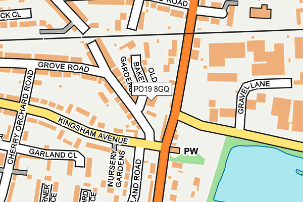PO19 8GQ map - OS OpenMap – Local (Ordnance Survey)
