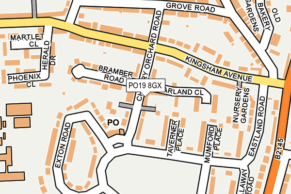 PO19 8GX map - OS OpenMap – Local (Ordnance Survey)