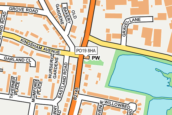 PO19 8HA map - OS OpenMap – Local (Ordnance Survey)
