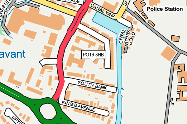 PO19 8HB map - OS OpenMap – Local (Ordnance Survey)