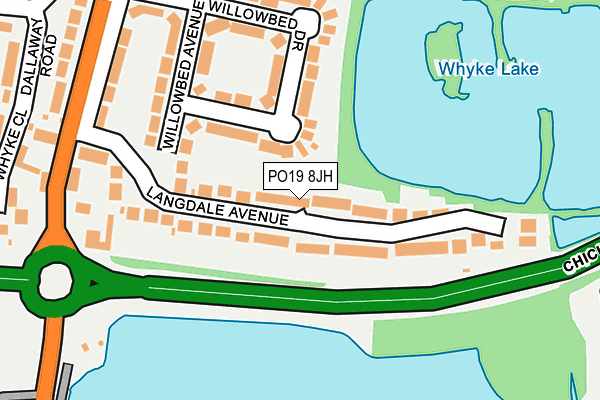 PO19 8JH map - OS OpenMap – Local (Ordnance Survey)