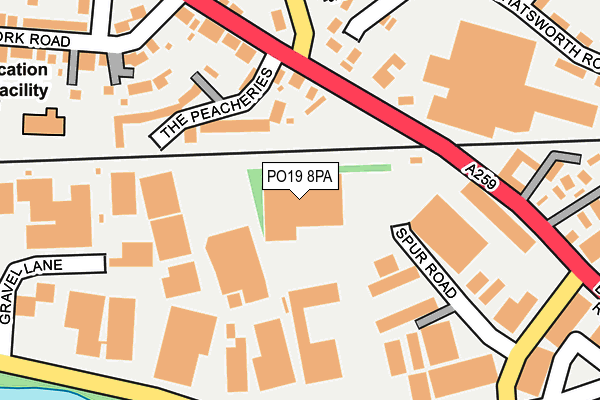 PO19 8PA map - OS OpenMap – Local (Ordnance Survey)