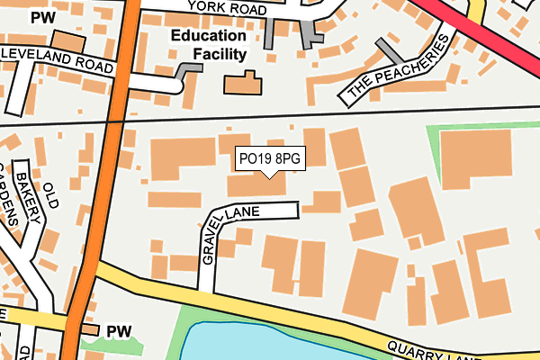 PO19 8PG map - OS OpenMap – Local (Ordnance Survey)