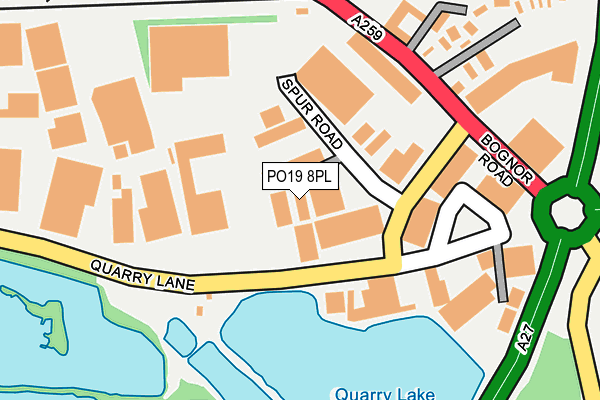 PO19 8PL map - OS OpenMap – Local (Ordnance Survey)