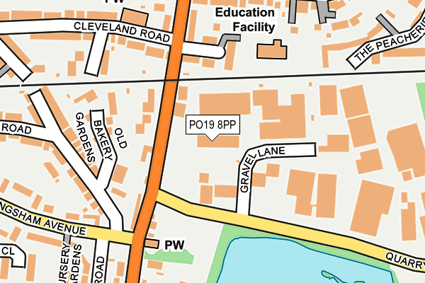 PO19 8PP map - OS OpenMap – Local (Ordnance Survey)