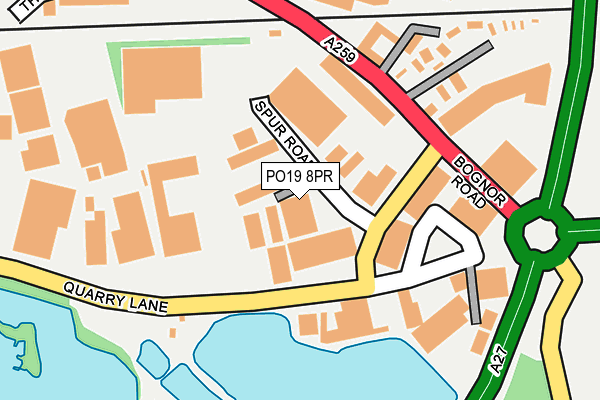 PO19 8PR map - OS OpenMap – Local (Ordnance Survey)