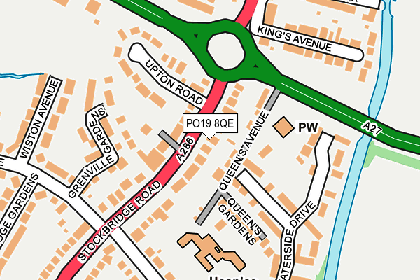 PO19 8QE map - OS OpenMap – Local (Ordnance Survey)