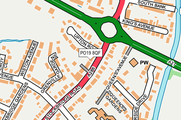 PO19 8QF map - OS OpenMap – Local (Ordnance Survey)