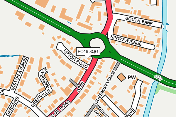 PO19 8QG map - OS OpenMap – Local (Ordnance Survey)