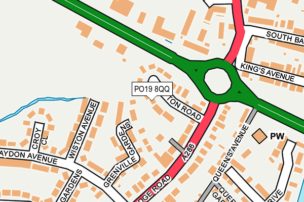 PO19 8QQ map - OS OpenMap – Local (Ordnance Survey)