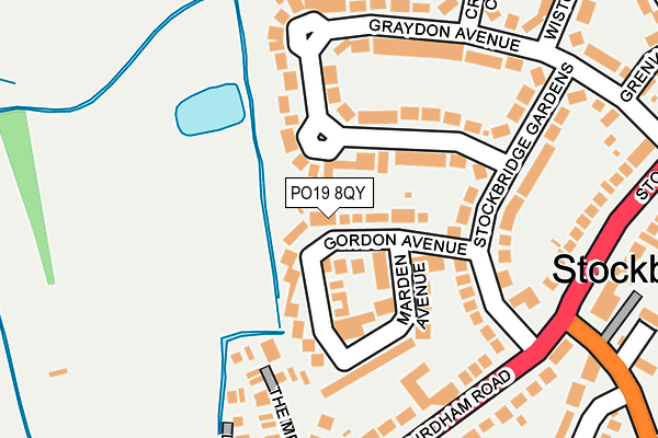 PO19 8QY map - OS OpenMap – Local (Ordnance Survey)