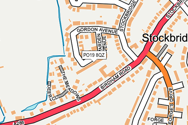 PO19 8QZ map - OS OpenMap – Local (Ordnance Survey)