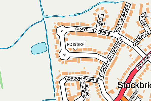 PO19 8RF map - OS OpenMap – Local (Ordnance Survey)