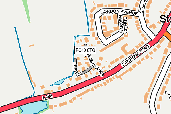 PO19 8TG map - OS OpenMap – Local (Ordnance Survey)