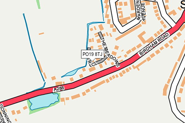 PO19 8TJ map - OS OpenMap – Local (Ordnance Survey)