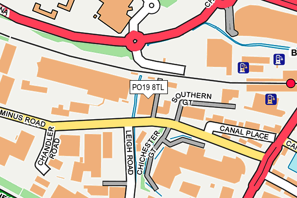PO19 8TL map - OS OpenMap – Local (Ordnance Survey)