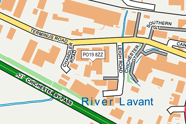 PO19 8ZZ map - OS OpenMap – Local (Ordnance Survey)