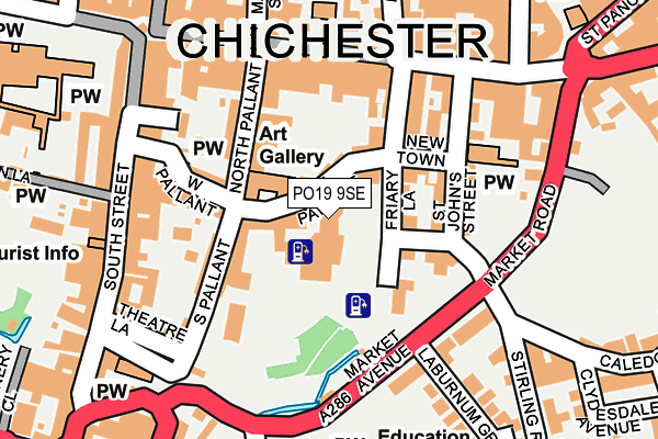 PO19 9SE map - OS OpenMap – Local (Ordnance Survey)